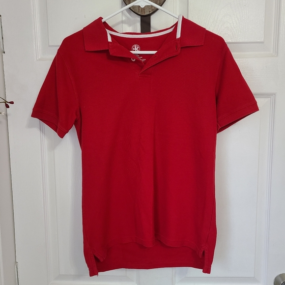 (1561) J. Khakis Youths Short Sleeve Polo Shirt, Size: Large Color: Red (NWOT) - Picture 3 of 14